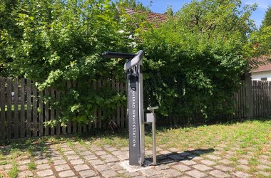 Fahrradreparaturstation am Marktplatz