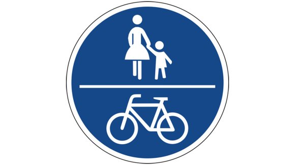 Verkehrszeichen gemeinsamer Geh- und Radweg