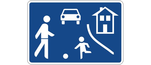 Verkehrszeichen Verkehrsberuhigter Bereich
